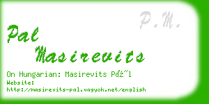 pal masirevits business card